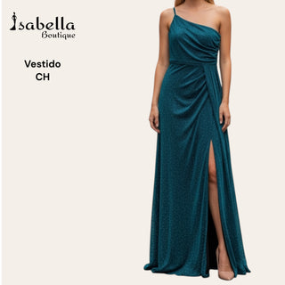 Vestido largo azul