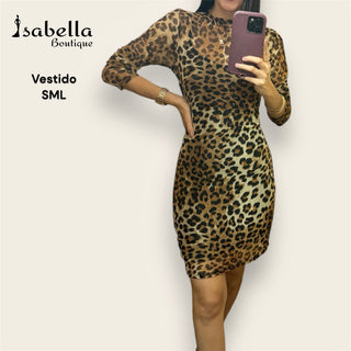 Vestido animal print