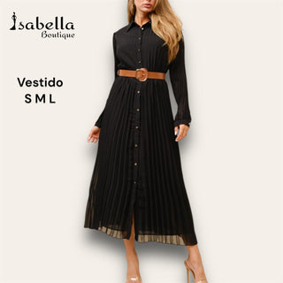 Vestido negro midi