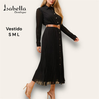 Vestido negro midi