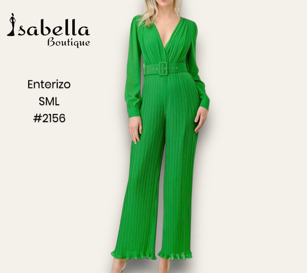 Enterizo verde tablones