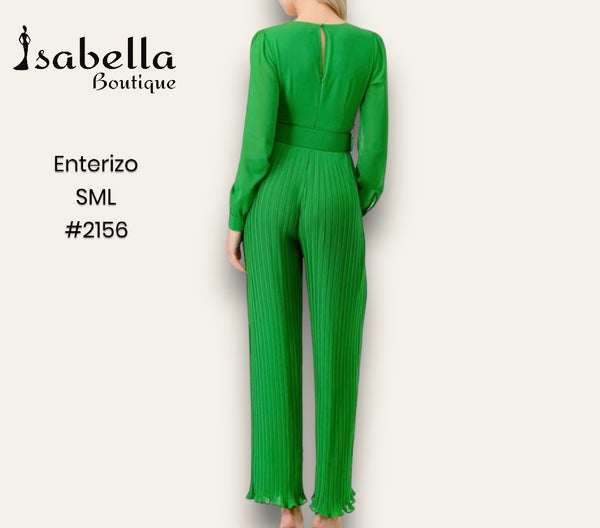 Enterizo verde tablones