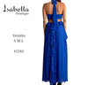 Vestido maxi cut azul rey