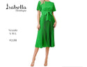 Vestido midi verde tablones