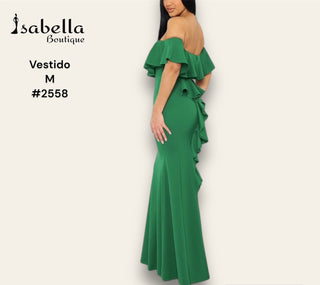 Vestido largo verde sirena