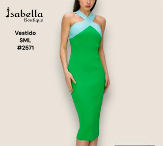 Vestido midi halter