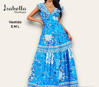 Maxi vestido azul