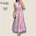 Vestido nude con rosa Amanda