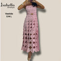 Vestido rosa círculos