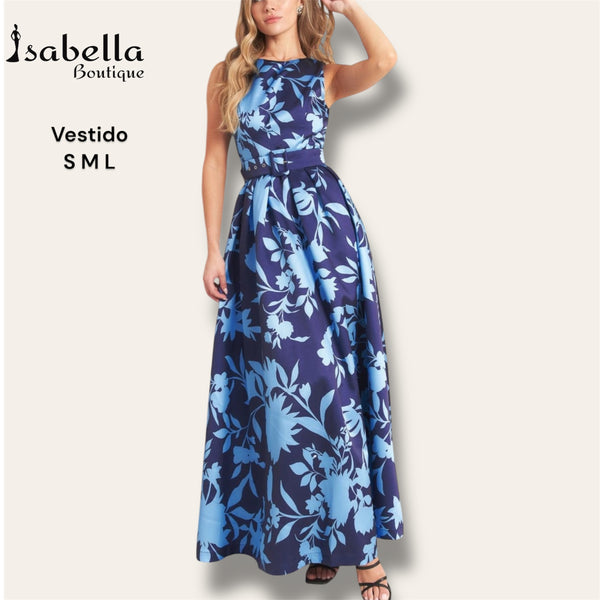 Vestido maxi Azul