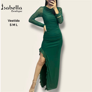 Vestido verde mesh