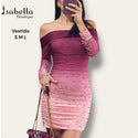 Vestido degradado vino