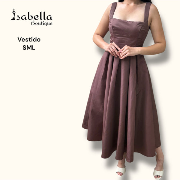 Vestido café Bella