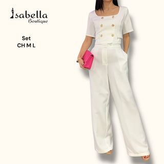 SET BLANCO BLUSA Y PANTALON