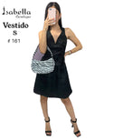 Vestido negro cuello V