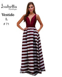 Vestido vino rayas