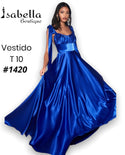 Vestido largo azul rey