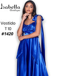 Vestido largo azul rey