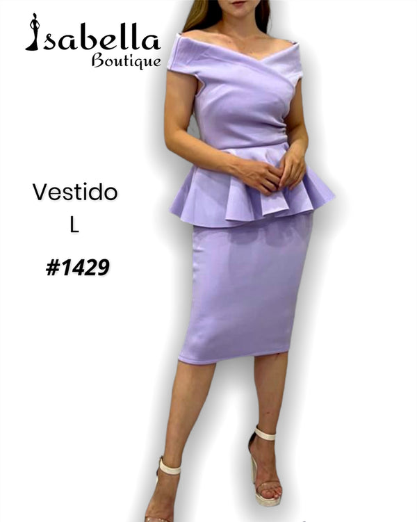 Vestido midi lila