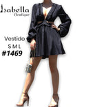 Vestido corto cut out azul